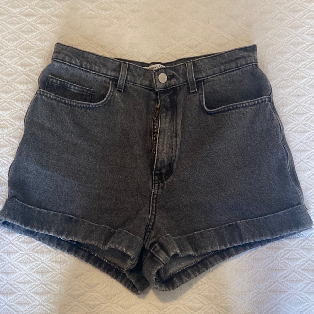 Vintage American Apparel Black Denim Shorts